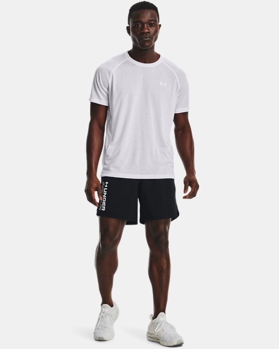 Men's UA Launch SW 7'' Wordmark  Shorts, Black, pdpMainDesktop image number 2